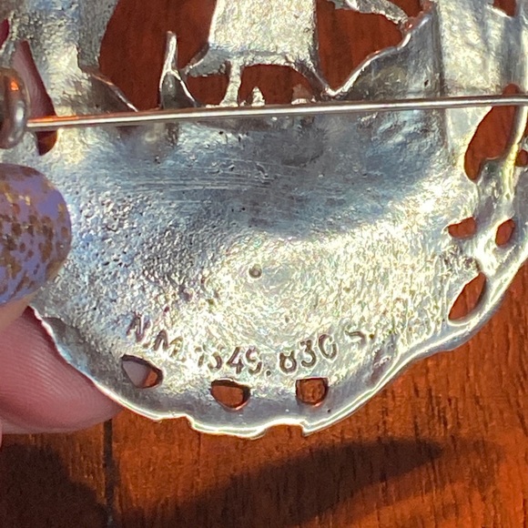 Norskt Monster Vintage Fisherman Silver Brooch - Picture 15 of 16
